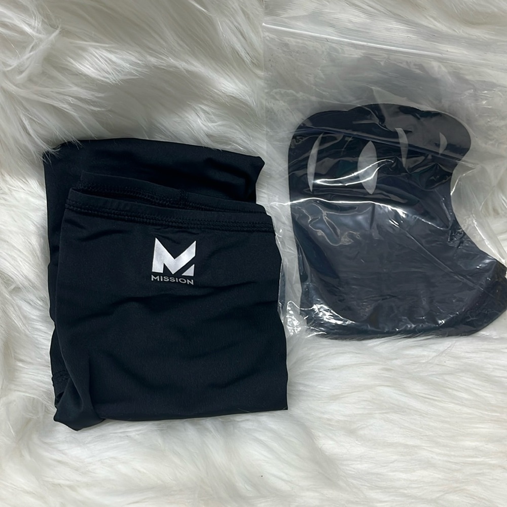 Two Black Ear Looped Masks and One Black Gaiter Mask